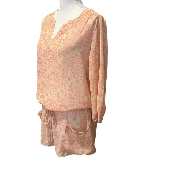 CAbi‎ Poolside Top tunic with Drawstring Waist Size Medium Orange/Pink w/Pockets - Picture 4 of 14
